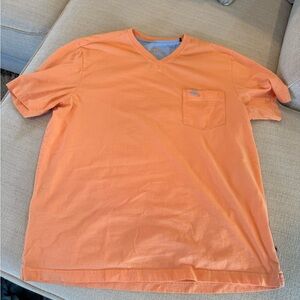Tommy Bahama Orange Short Sleeve Tee V-Neck